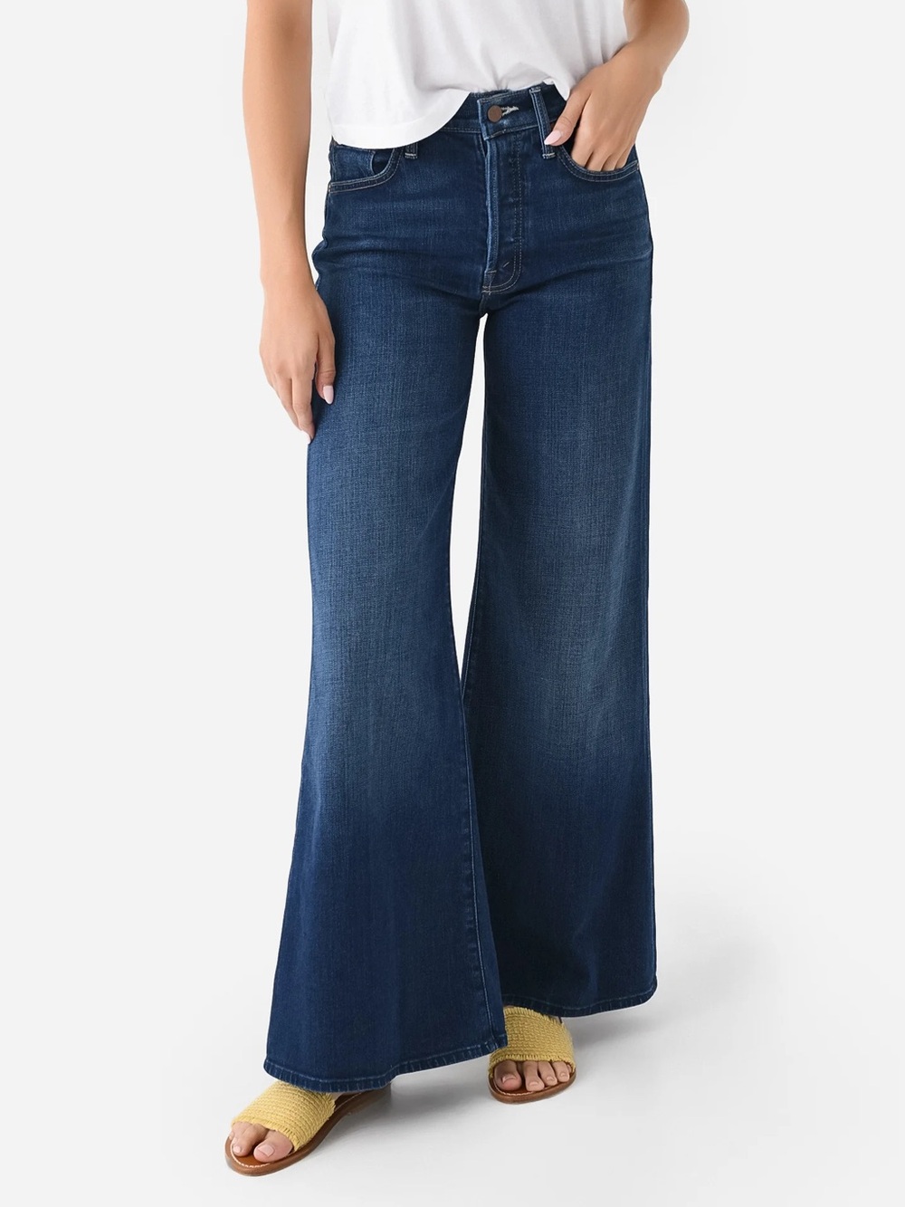 MOTHER The Tomcat Roller High Rise Wide Leg Blue Size 30